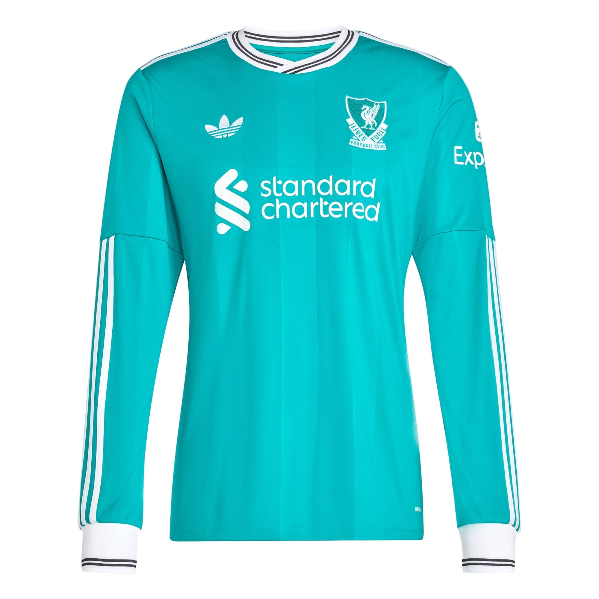 adidas Men's Liverpool FC Long Sleeve 25/26 Third Jersey (Sea Green)