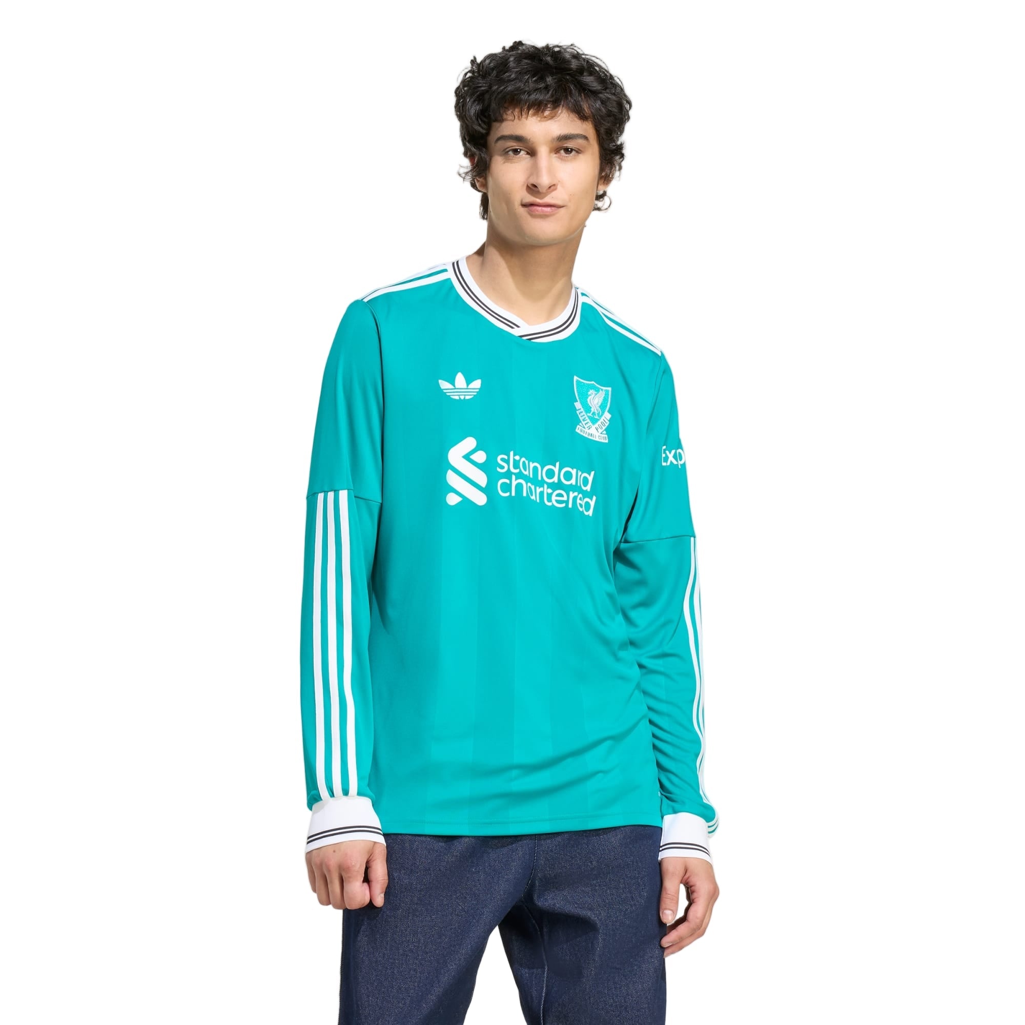 adidas Men's Liverpool FC Long Sleeve 25/26 Third Jersey (Sea Green) S adidas Men's Liverpool FC Long Sleeve 25/26 Third Jersey (Sea Green) S