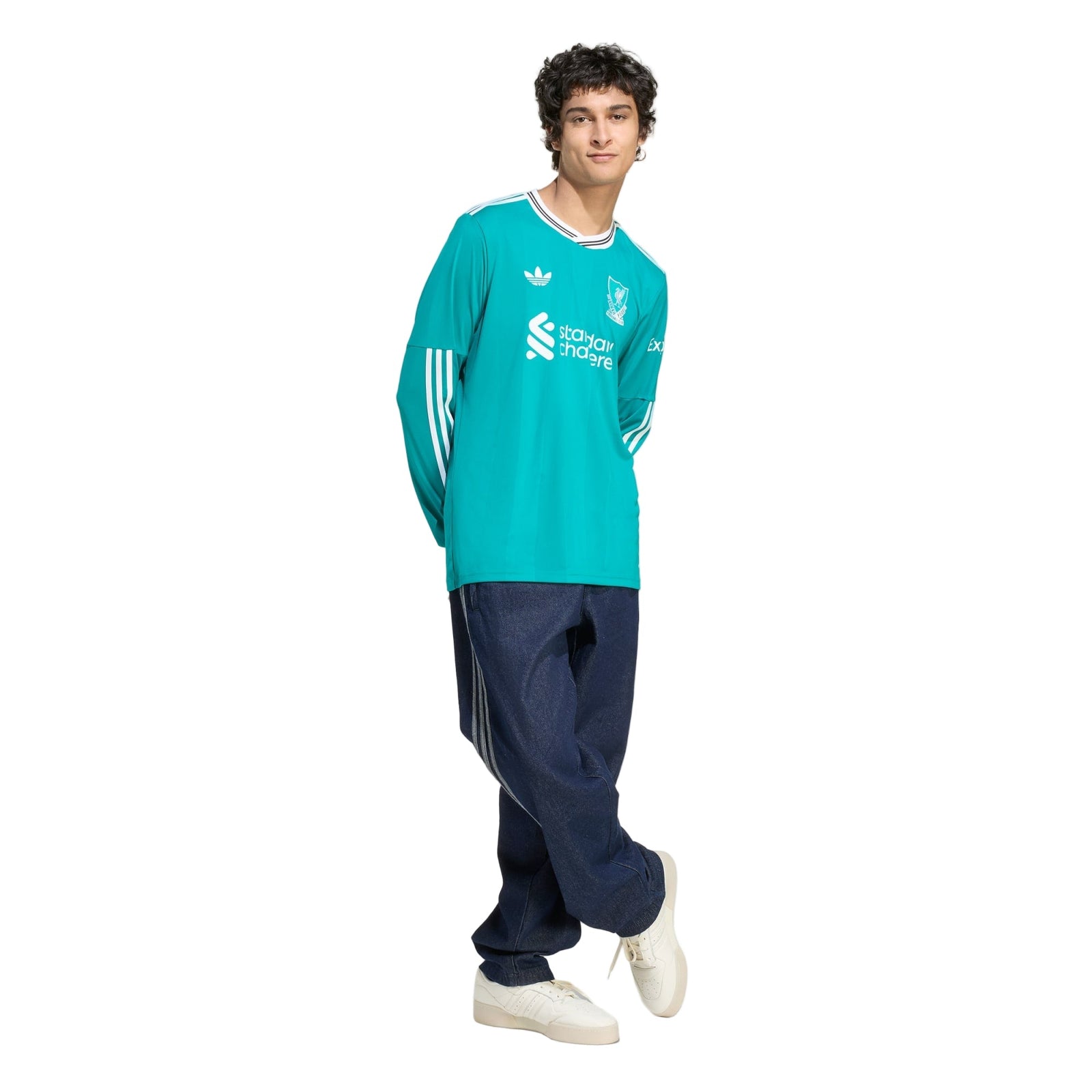 adidas Men's Liverpool FC Long Sleeve 25/26 Third Jersey (Sea Green) | SoccerWearhouse