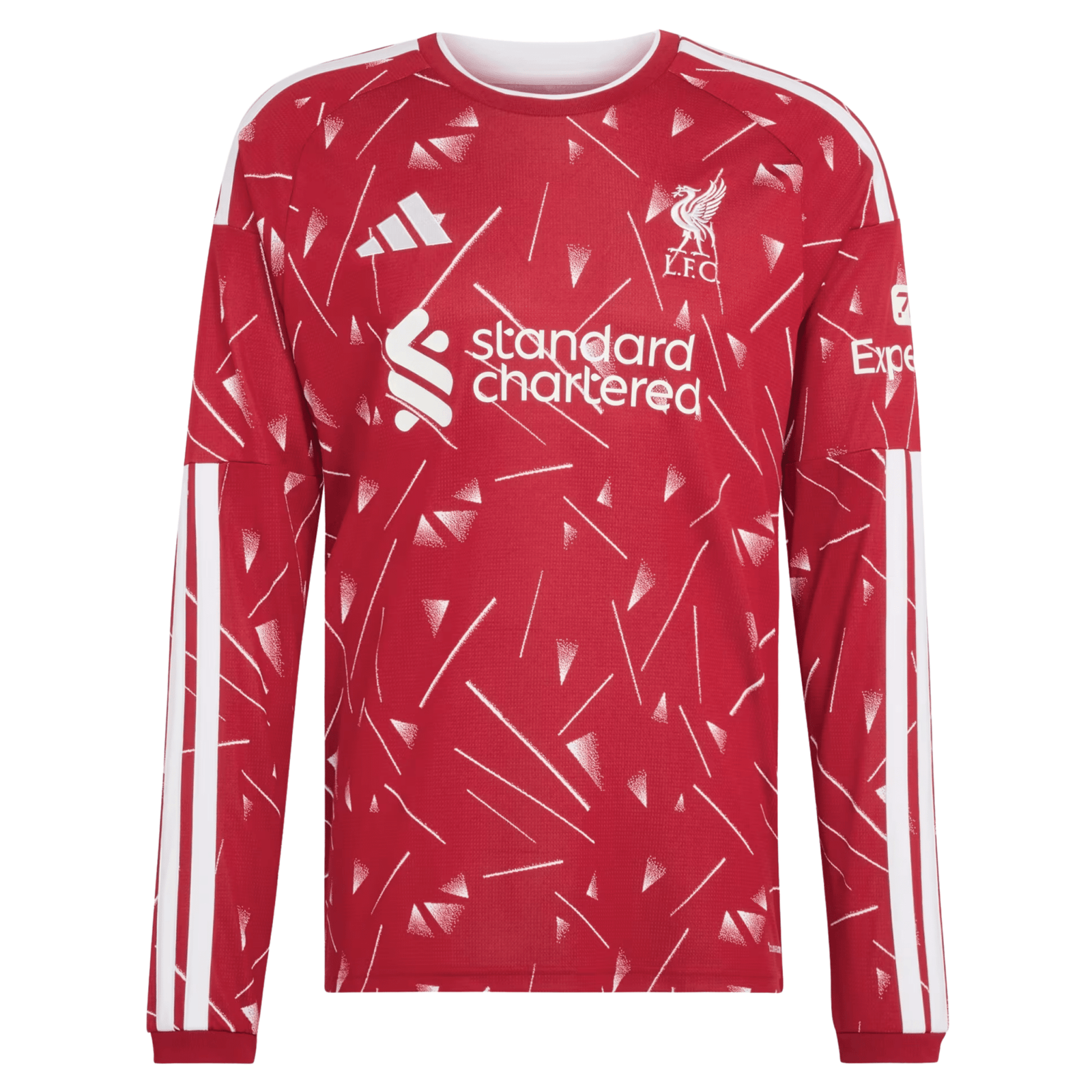 adidas Mens Liverpool Long Sleeve Home Jersey 26/27 (Red) | SoccerWearhouse