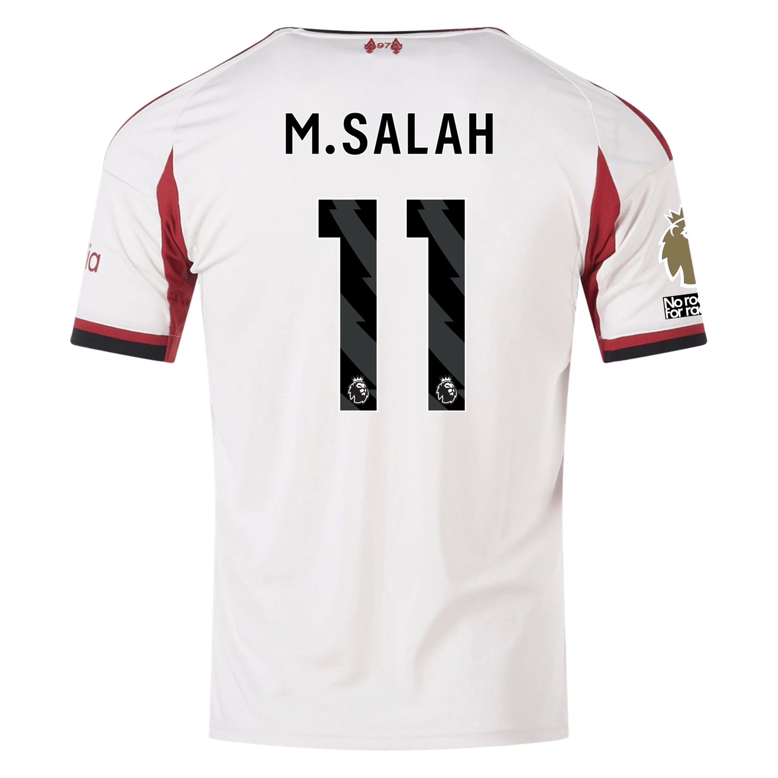 adidas Men's Liverpool Mohamed Salah Away Jersey w/ EPL Champions Patch 25/26 (Wonder White) | SoccerWearhouse