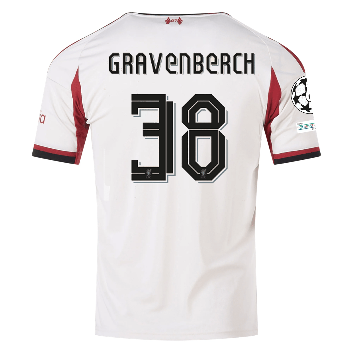 adidas Men's Liverpool Ryan Gravenberch Away Jersey w/ Champions Leagu