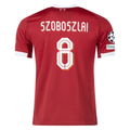 adidas Men's Liverpool Szoboszlai Home Jersey 25/26 w/ Champions League Patches (Strawberry Red)