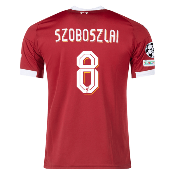 adidas Men's Liverpool Szoboszlai Home Jersey 25/26 w/ Champions Leagu