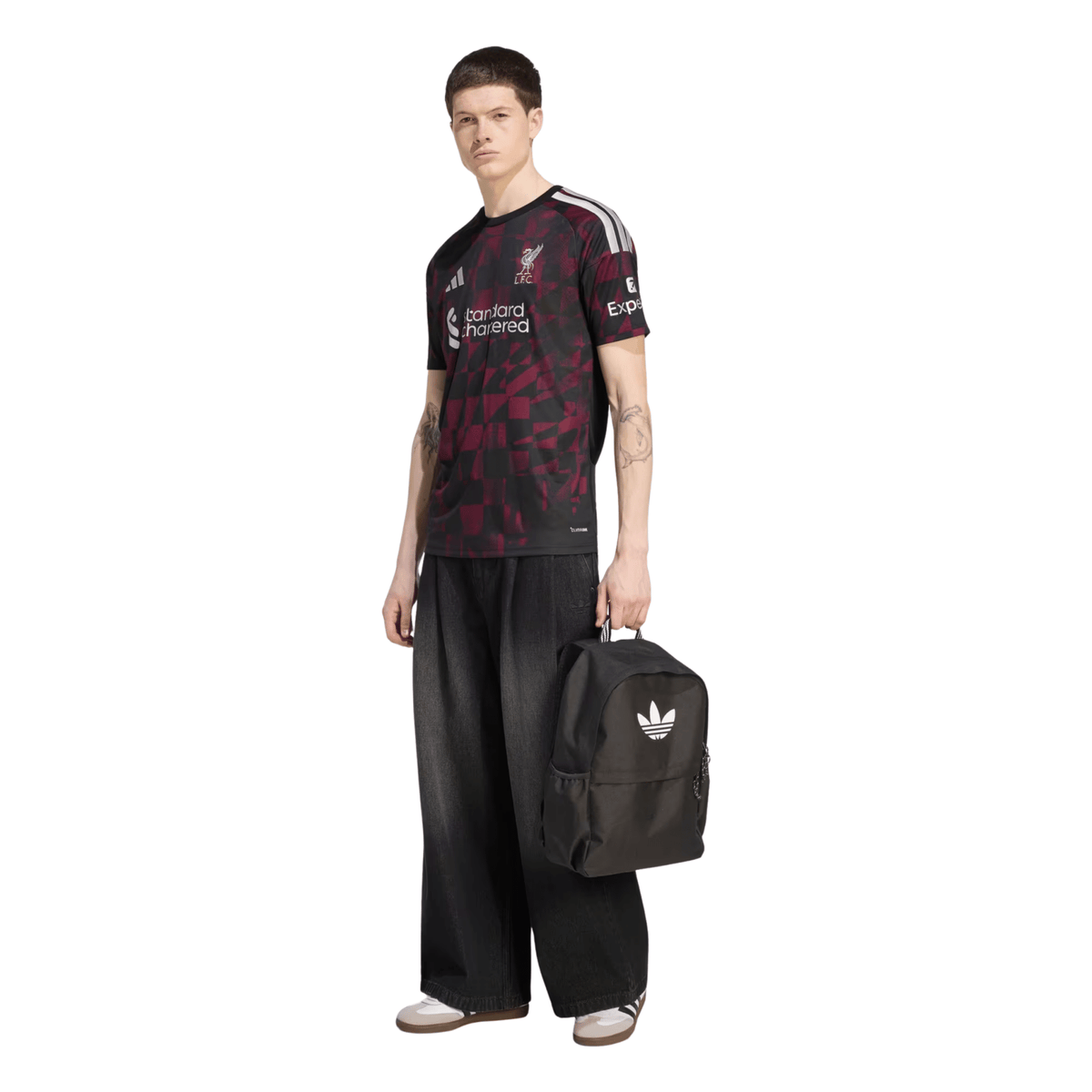 adidas Mens Liverpool Third Jersey 26/27 (Black/Red) | SoccerWearhouse