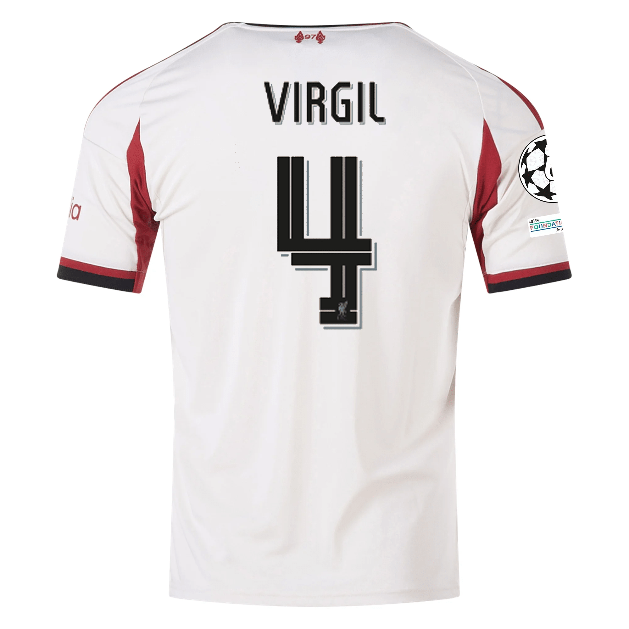 adidas Men's Liverpool Virgil van Dijk Away Jersey w/ Champions League