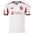 adidas Men's Liverpool Away Jersey w/ EPL Champions + No Room For Racism Patches 25/26 (Wonder White)
