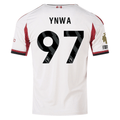 adidas Men's Liverpool YNWA Away Jersey w/ EPL Champions Patch 25/26 (Wonder White)