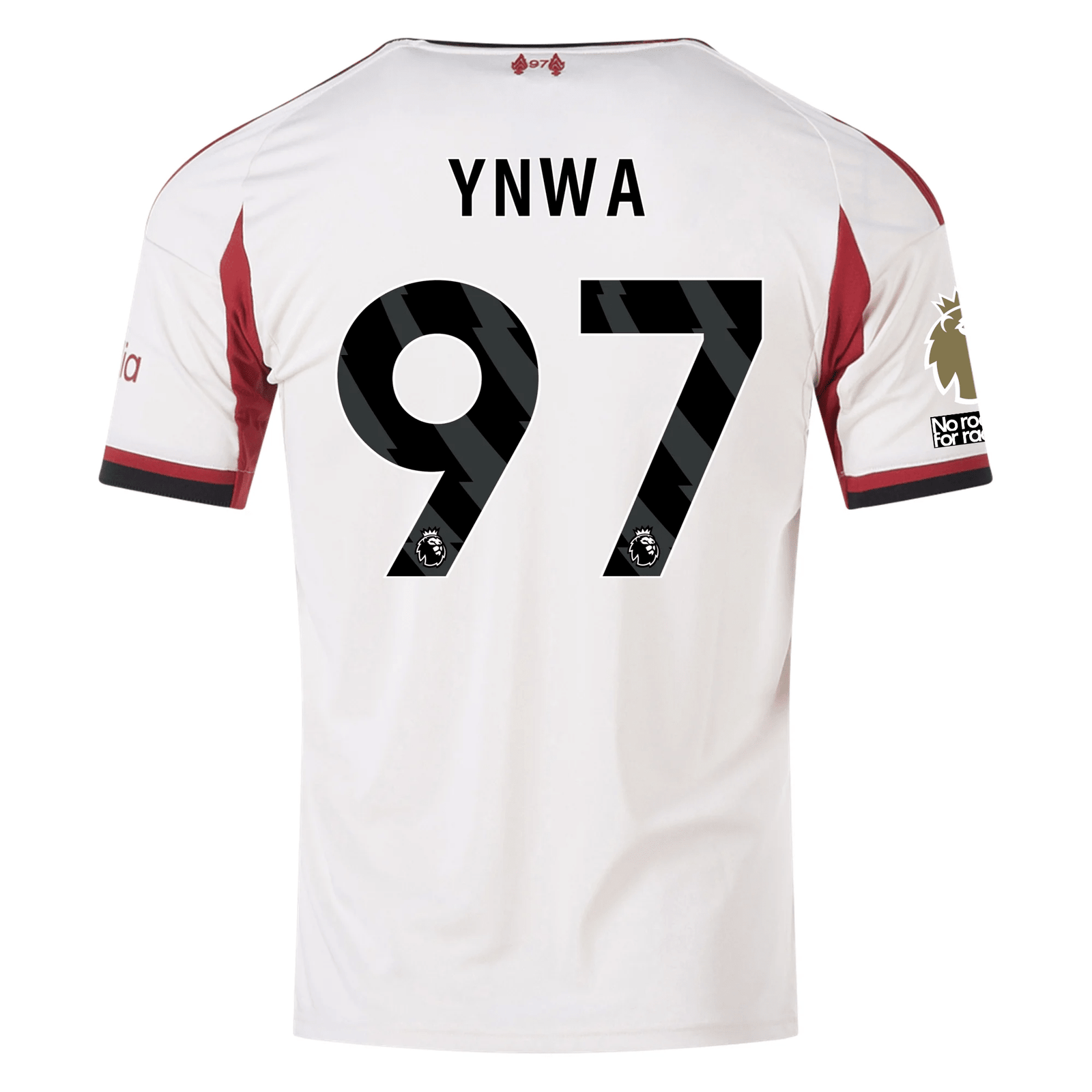 adidas Men's Liverpool YNWA Away Jersey w/ EPL Champions Patch 25/26 (Wonder White) | SoccerWearhouse