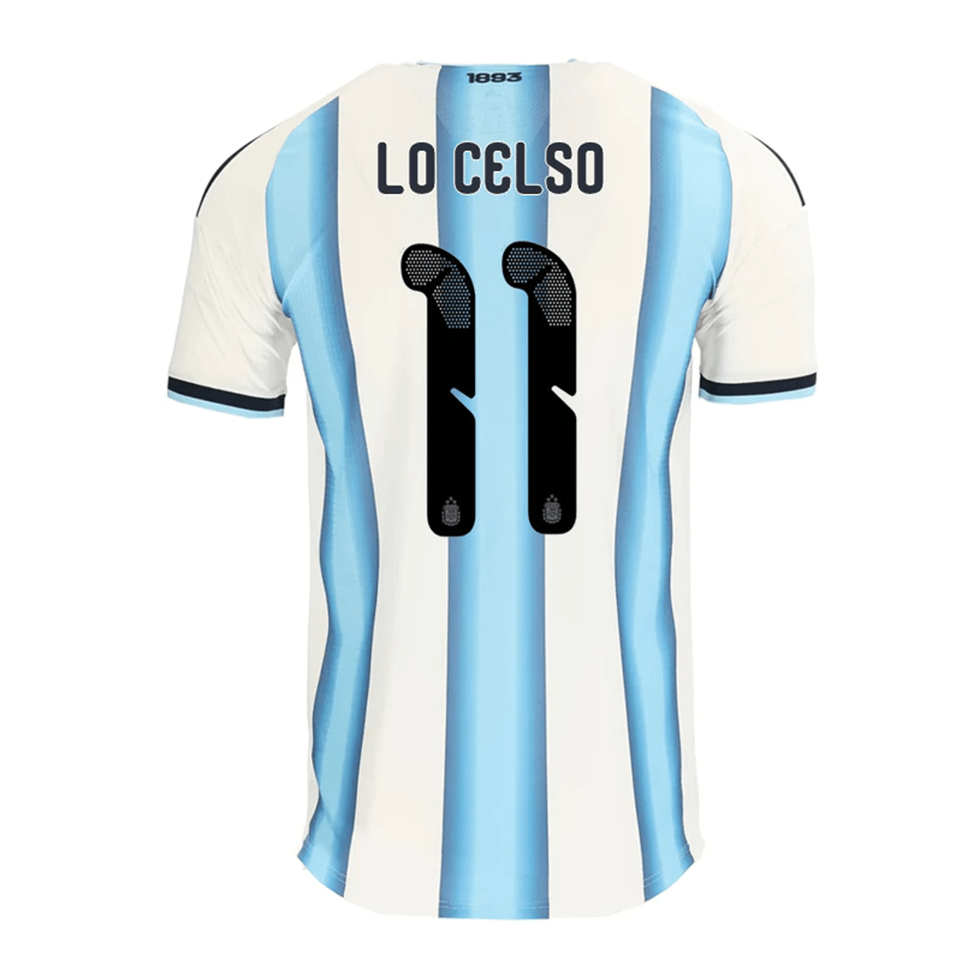 adidas Men's Lo Celso Argentina Match Authentic Player 2026 Home Jersey (White/Icy Blue)