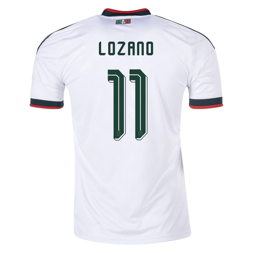 adidas Men's Lozano Mexico 2026 Away Stadium Jersey (White) | SoccerWearhouse