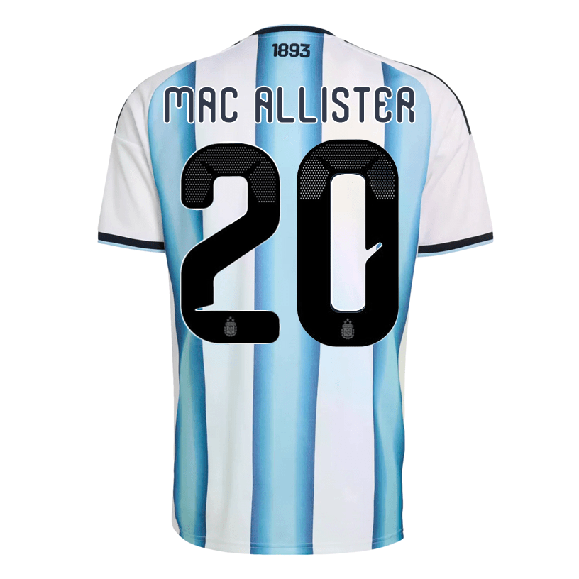 adidas Men's Mac Allister Argentina 2026 Home World Cup Jersey (White/