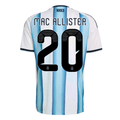 adidas Men's Mac Allister Argentina 2026 Home World Cup Jersey (White/Icey Light Blue)