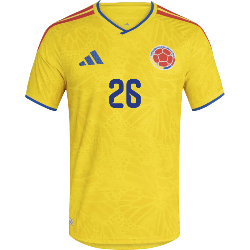 adidas Men's Machado Colombia 2026 Authentic Home Jersey (Impact Yellow) | SoccerWearhouse