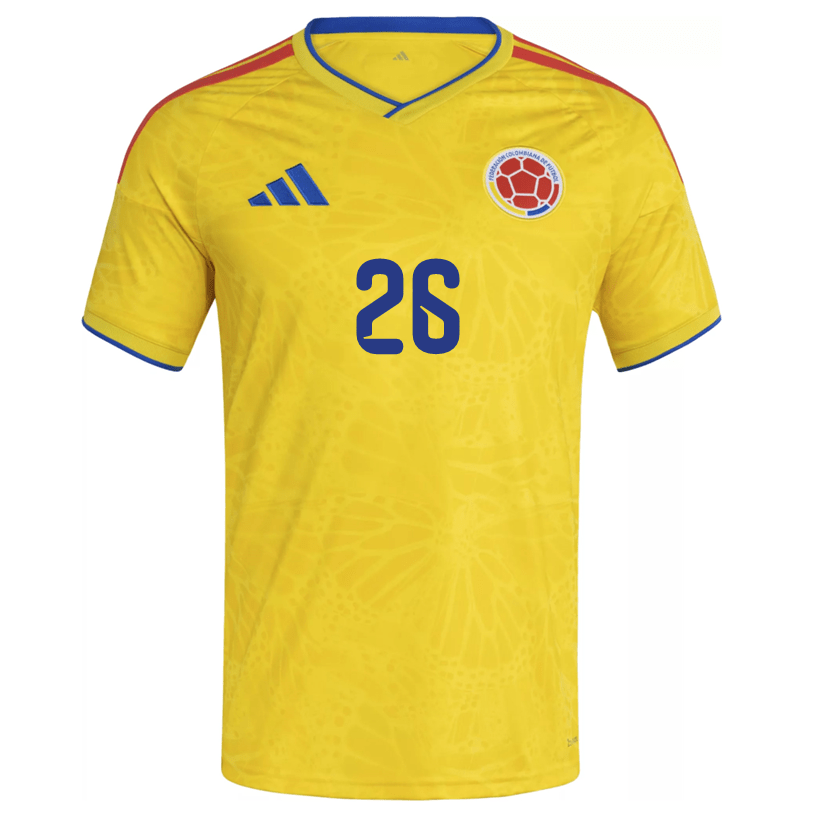 adidas Men's Machado Colombia 2026 Home Jersey (Impact Yellow) | SoccerWearhouse