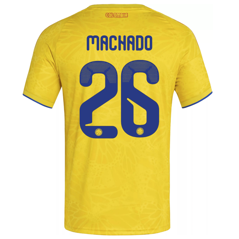 adidas Men's Machado Colombia 2026 Home Jersey (Impact Yellow) | SoccerWearhouse