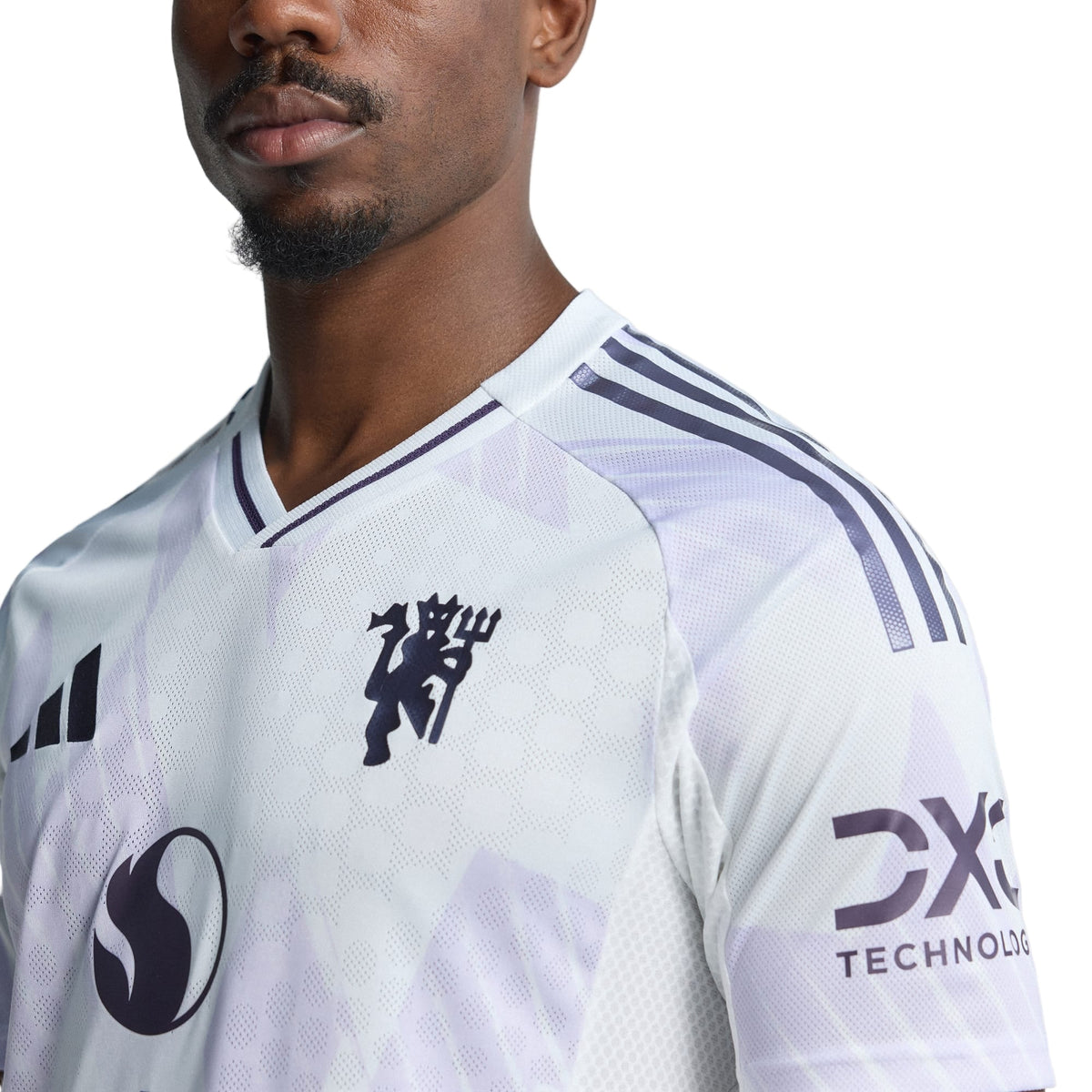 adidas Men's Manchester United 25/26 Authentic Away Jersey (White/Purple) | SoccerWearhouse