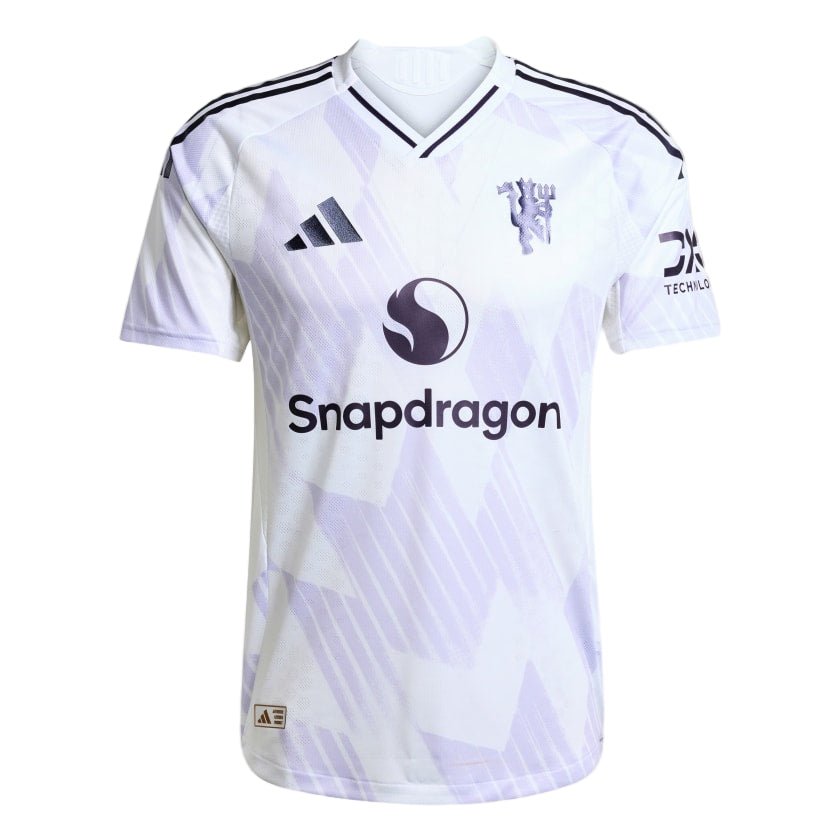 adidas Men's Manchester United 25/26 Authentic Away Jersey (White/Purple) | SoccerWearhouse