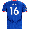 adidas Mens Manchester United Amad Diallo Away Jersey w/ EPL + No Room For Racism Patches 26/27 (Blue)