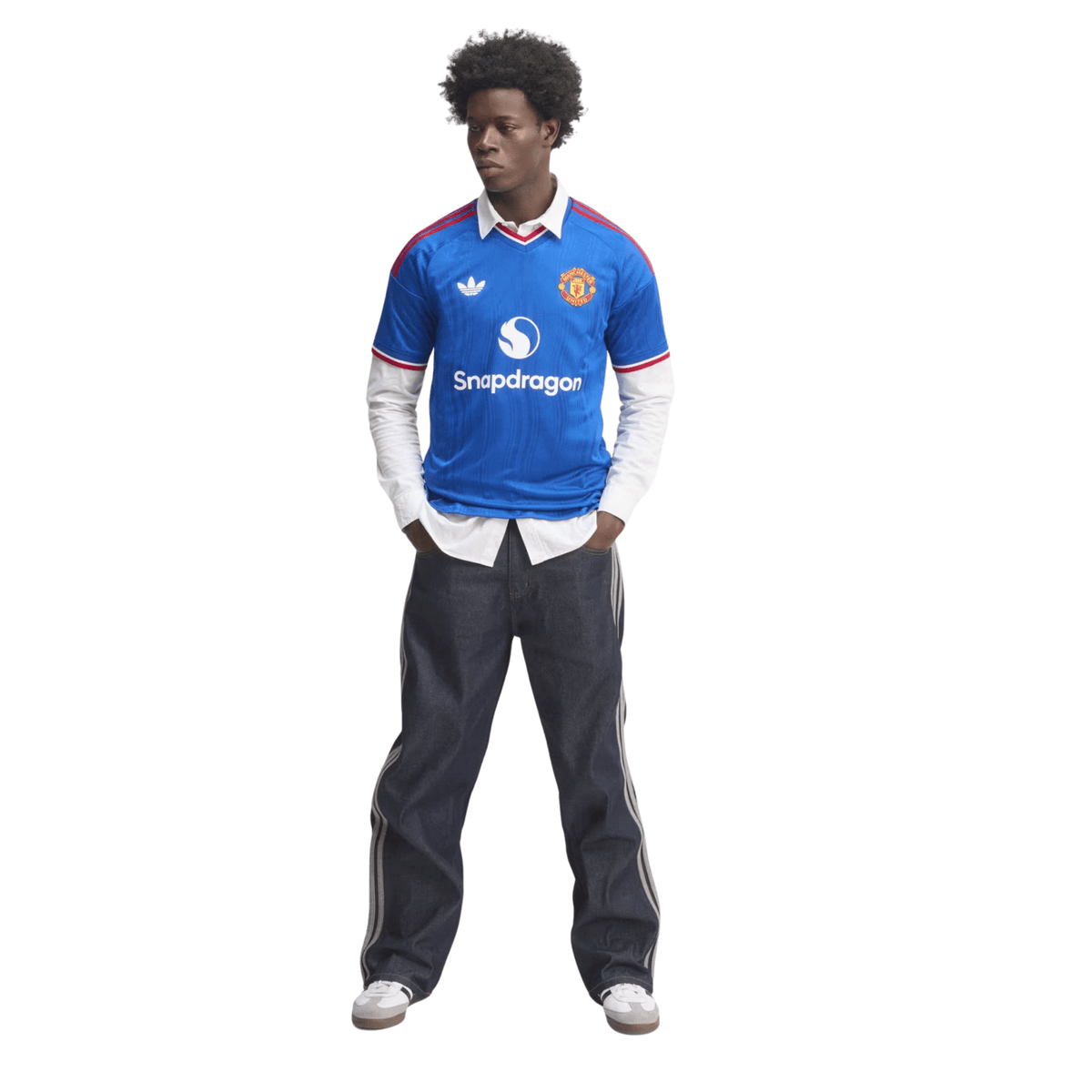 adidas Mens Manchester United Authentic Away Jersey 26/27 (Blue) | SoccerWearhouse
