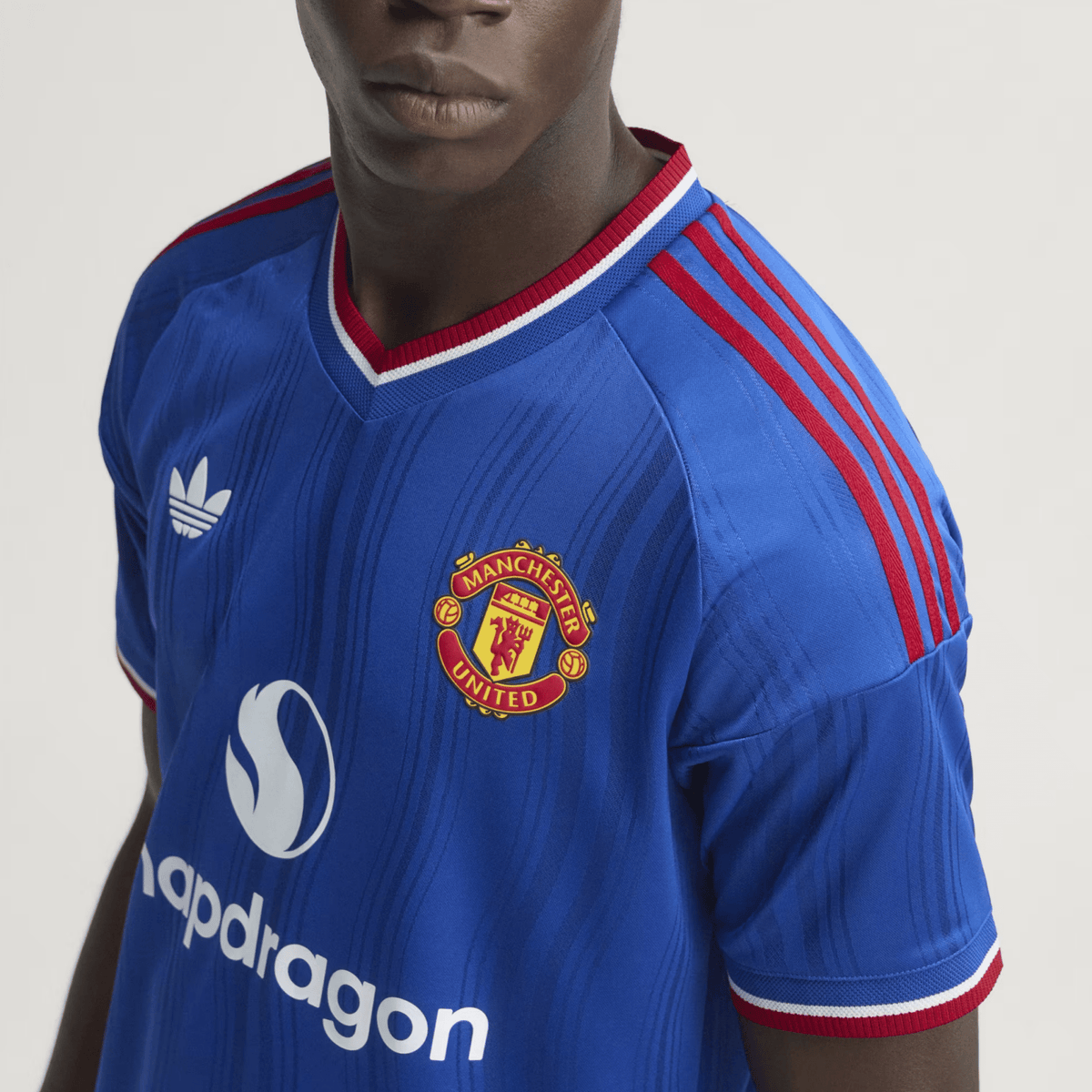 adidas Mens Manchester United Authentic Away Jersey 26/27 (Blue) | SoccerWearhouse