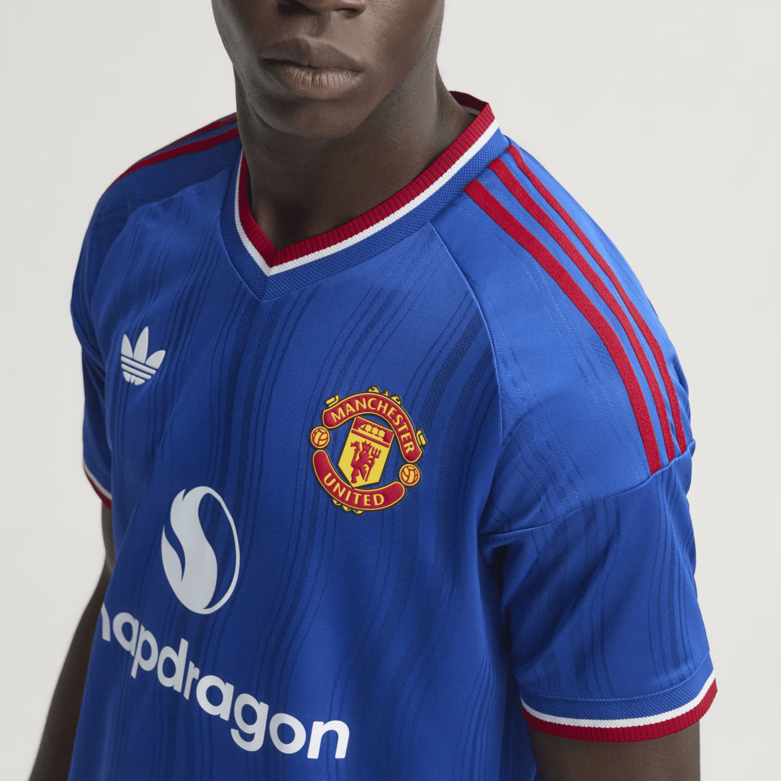 adidas Mens Manchester United Authentic Away Jersey 26/27 (Blue) | SoccerWearhouse