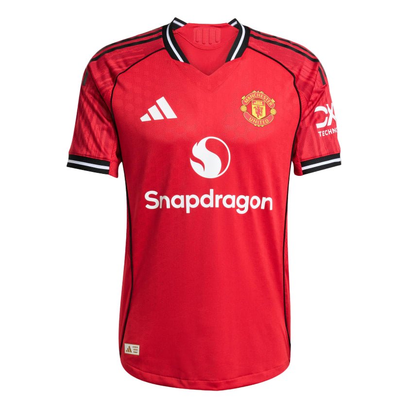 adidas Men's Manchester United Authentic Home Jersey 25/26 (Red) | SoccerWearhouse