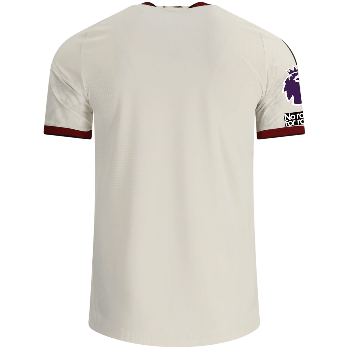 adidas Mens Manchester United Authentic Third Jersey w/ EPL + No Room For Racism Patches 26/27 (Ivory) | SoccerWearhouse