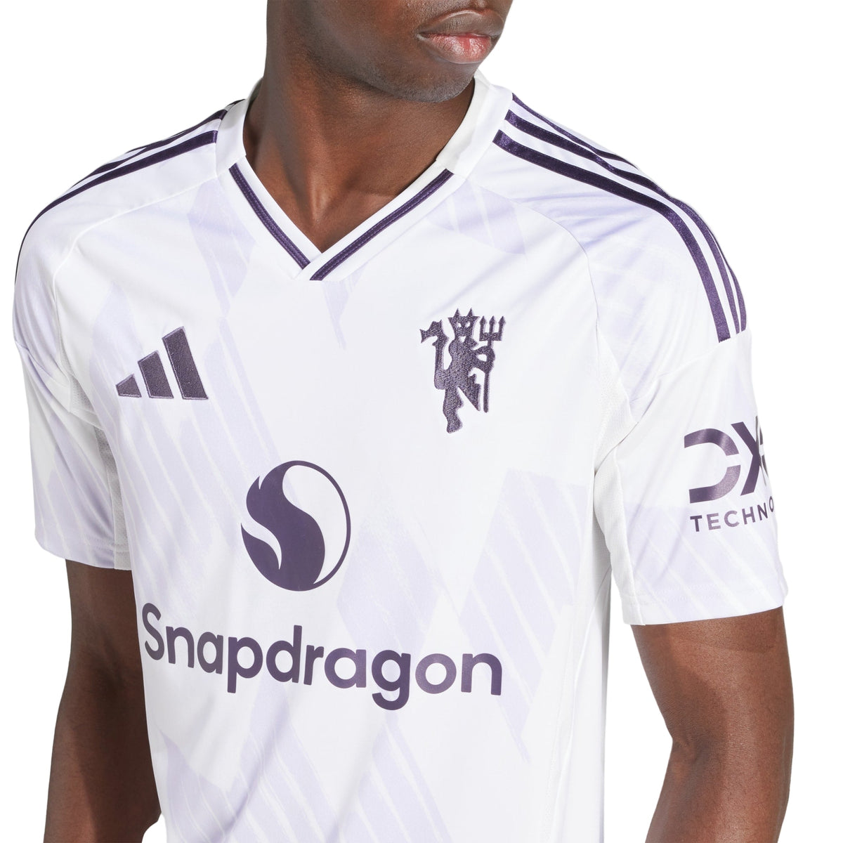 adidas Men's Manchester United Away Jersey 25/26 (White/Purple) | SoccerWearhouse