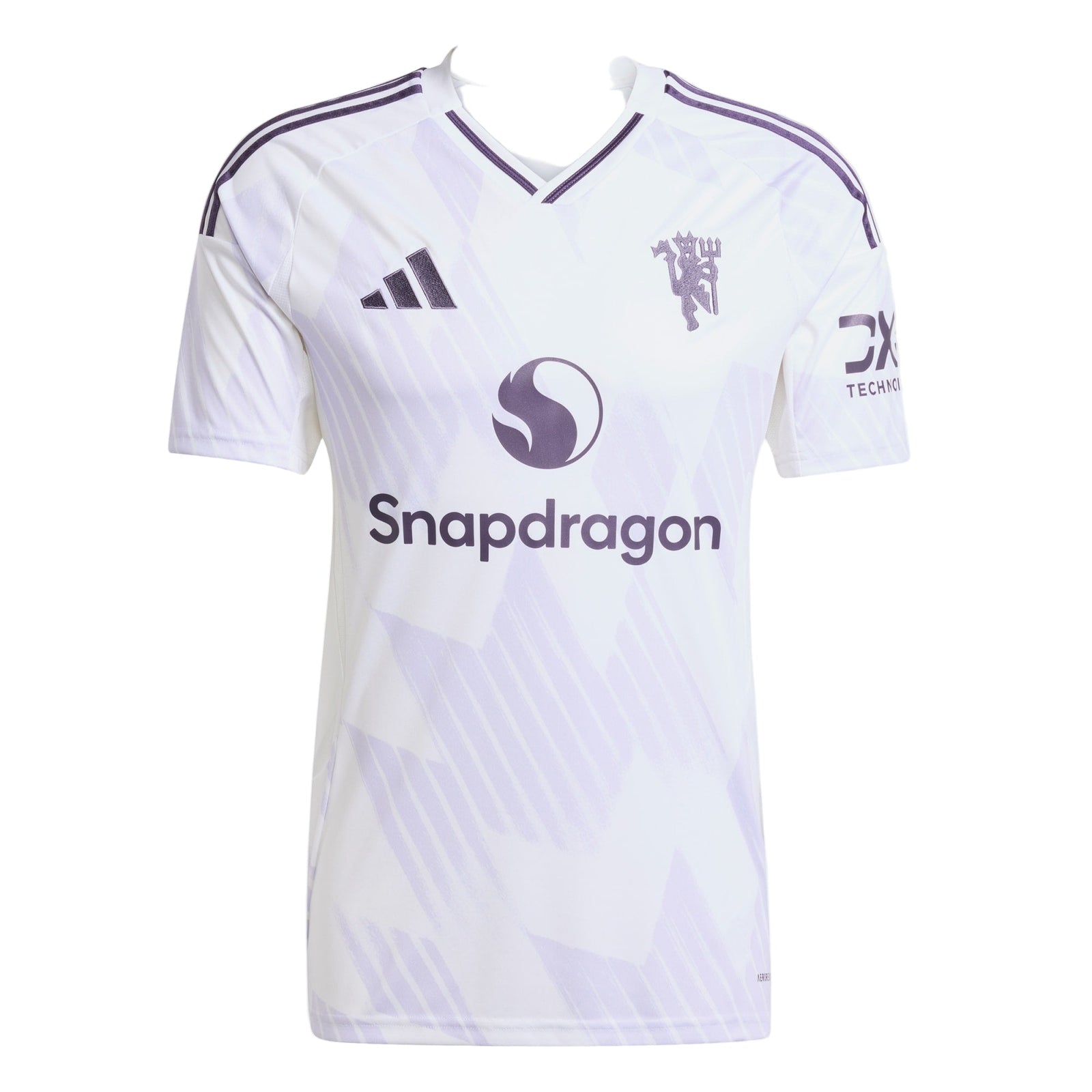 adidas Men's Manchester United Away Jersey 25/26 (White/Purple) | SoccerWearhouse