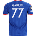 adidas Mens Manchester United JJ Gabriel Away Jersey w/ Champions League Patches 26/27 (Blue)