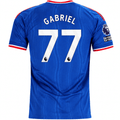 adidas Mens Manchester United JJ Gabriel Away Jersey w/ EPL + No Room For Racism Patches 26/27 (Blue)