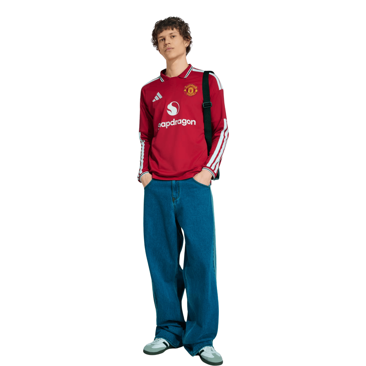 adidas Mens Manchester United Long Sleeve Home Jersey 26/27 (Red) | SoccerWearhouse