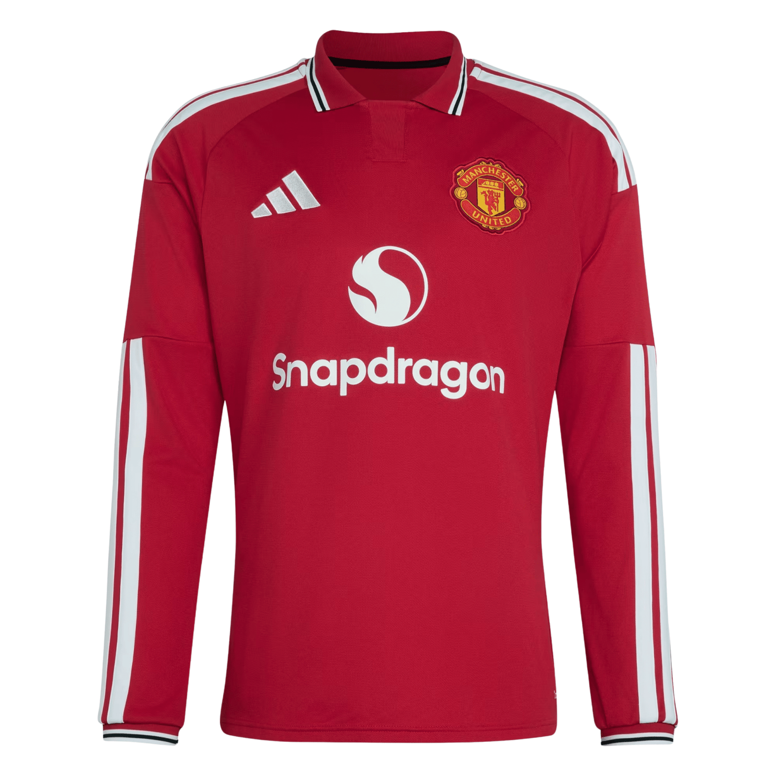 adidas Mens Manchester United Long Sleeve Home Jersey 26/27 (Red) | SoccerWearhouse