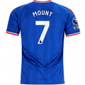adidas Mens Manchester United Mason Mount Away Jersey w/ EPL + No Room For Racism Patches 26/27 (Blue)