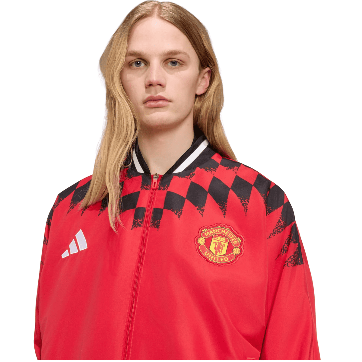 adidas Mens Manchester United Stadium Track Top 26/27 (Red/Black) | SoccerWearhouse