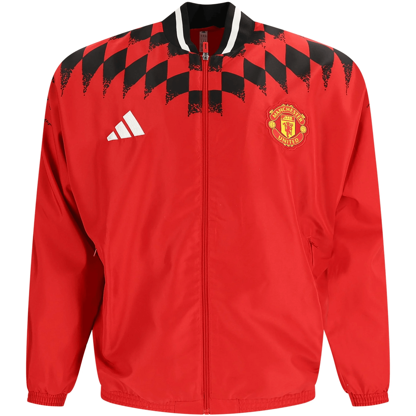 adidas Mens Manchester United Stadium Track Top 26/27 (Red/Black) | SoccerWearhouse