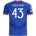 adidas Mens Manchester United Toby Collyer Away Jersey w/ Champions League Patches 26/27 (Blue)