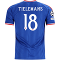 adidas Mens Manchester United Youri Tielemans Away Jersey w/ Champions League Patches 26/27 (Blue)