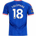 adidas Mens Manchester United Youri Tielemans Away Jersey w/ EPL + No Room For Racism Patches 26/27 (Blue)