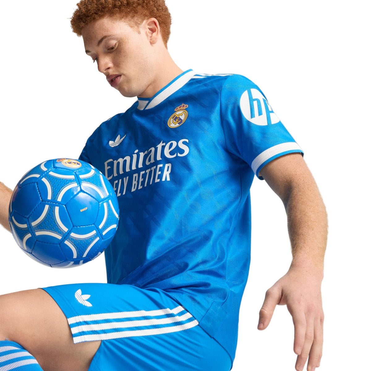 adidas Men's Mastantuono Real Madrid 25/26 Authentic Third Jersey w/ Champions League Patches (Blue) | SoccerWearhouse