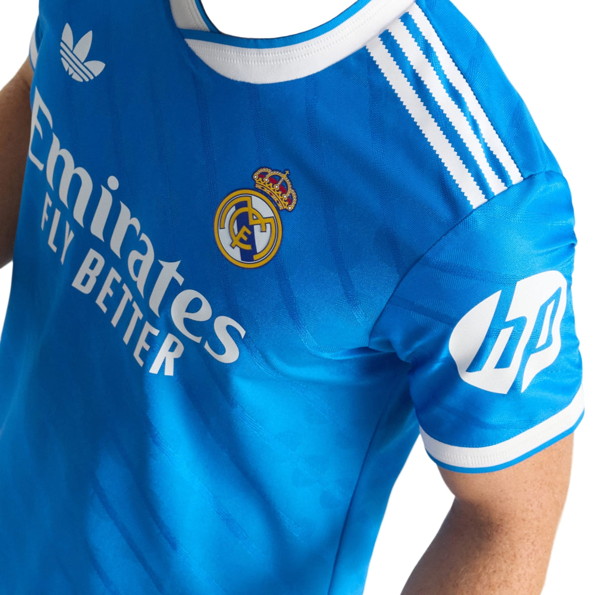 adidas Men's Mastantuono Real Madrid 25/26 Authentic Third Jersey w/ Champions League Patches (Blue) | SoccerWearhouse