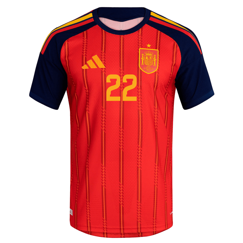 adidas Men's Merino Spain Authentic World Cup Home Jersey 2026 (Vivid Red) | SoccerWearhouse