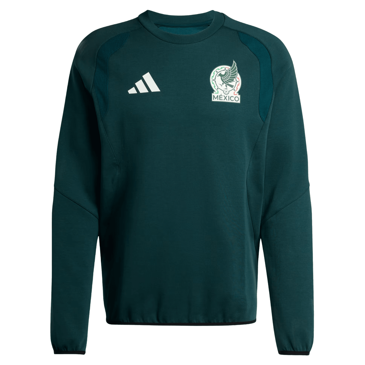 adidas Men's Mexico 2026 Tiro Travel Crew Sweatshirt (Green) | SoccerWearhouse