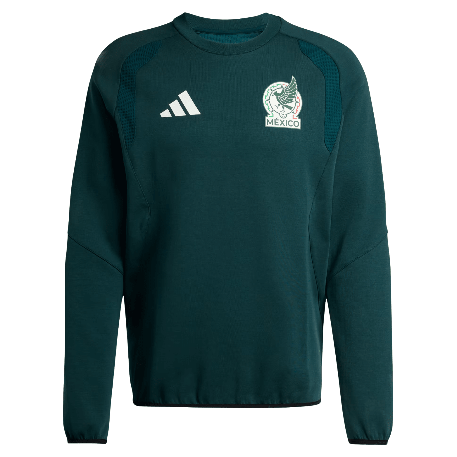 adidas Men's Mexico 2026 Tiro Travel Crew Sweatshirt (Green) | SoccerWearhouse