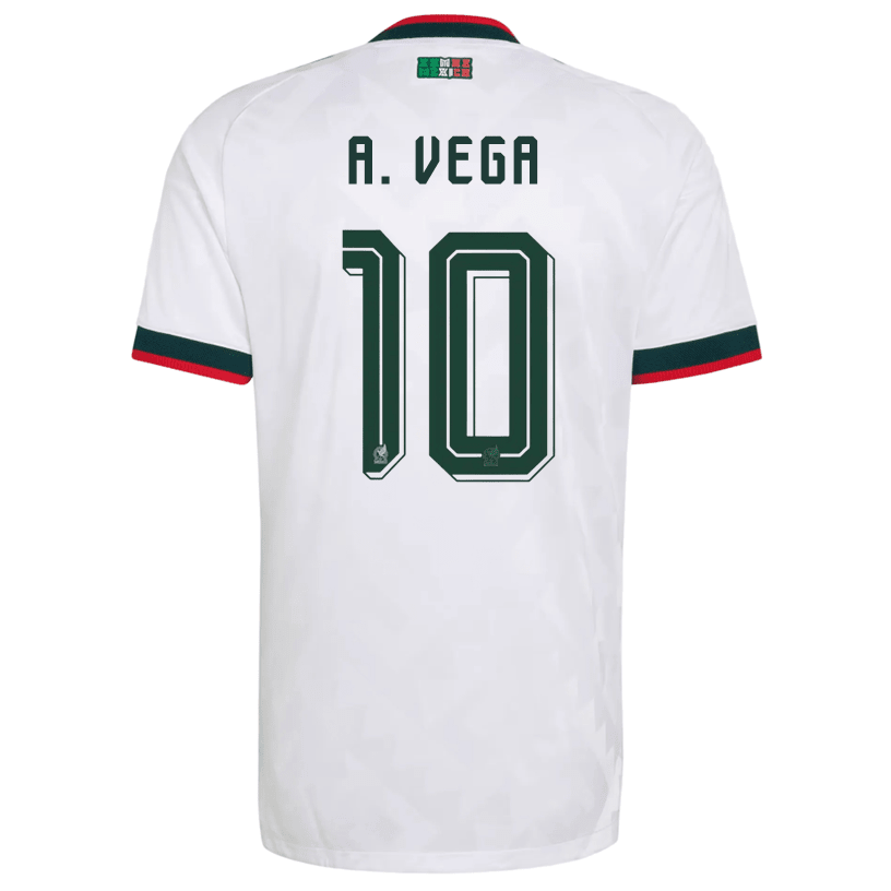 adidas Men's Mexico A. Vega Authentic Match Away Jersey 2026 (White) | SoccerWearhouse