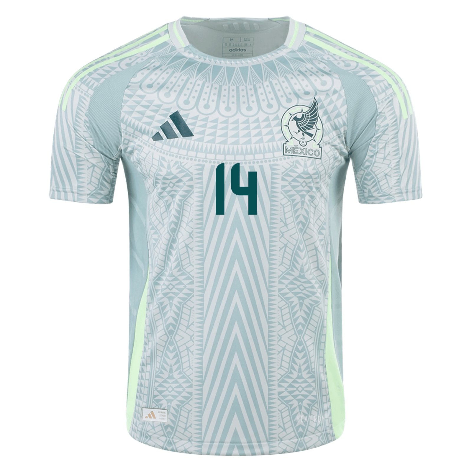 adidas Mens Mexico Authentic Chicharito Away Jersey 24/25 (Linen Green) | SoccerWearhouse