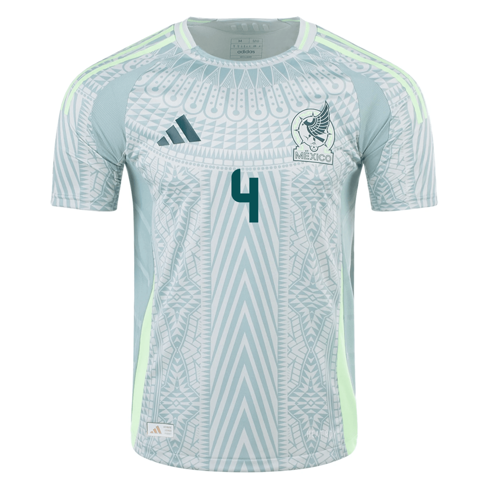 adidas Mens Mexico Authentic Edson Álvarez Away Jersey 24/25 (Linen Green) | SoccerWearhouse