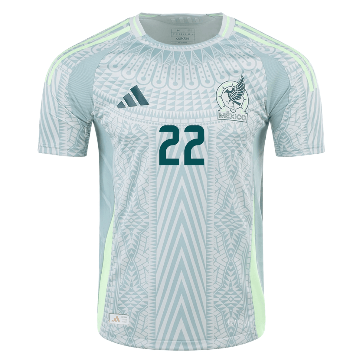 adidas Mens Mexico Authentic Hirving Lozano Away Jersey 24/25 (Linen Green) | SoccerWearhouse
