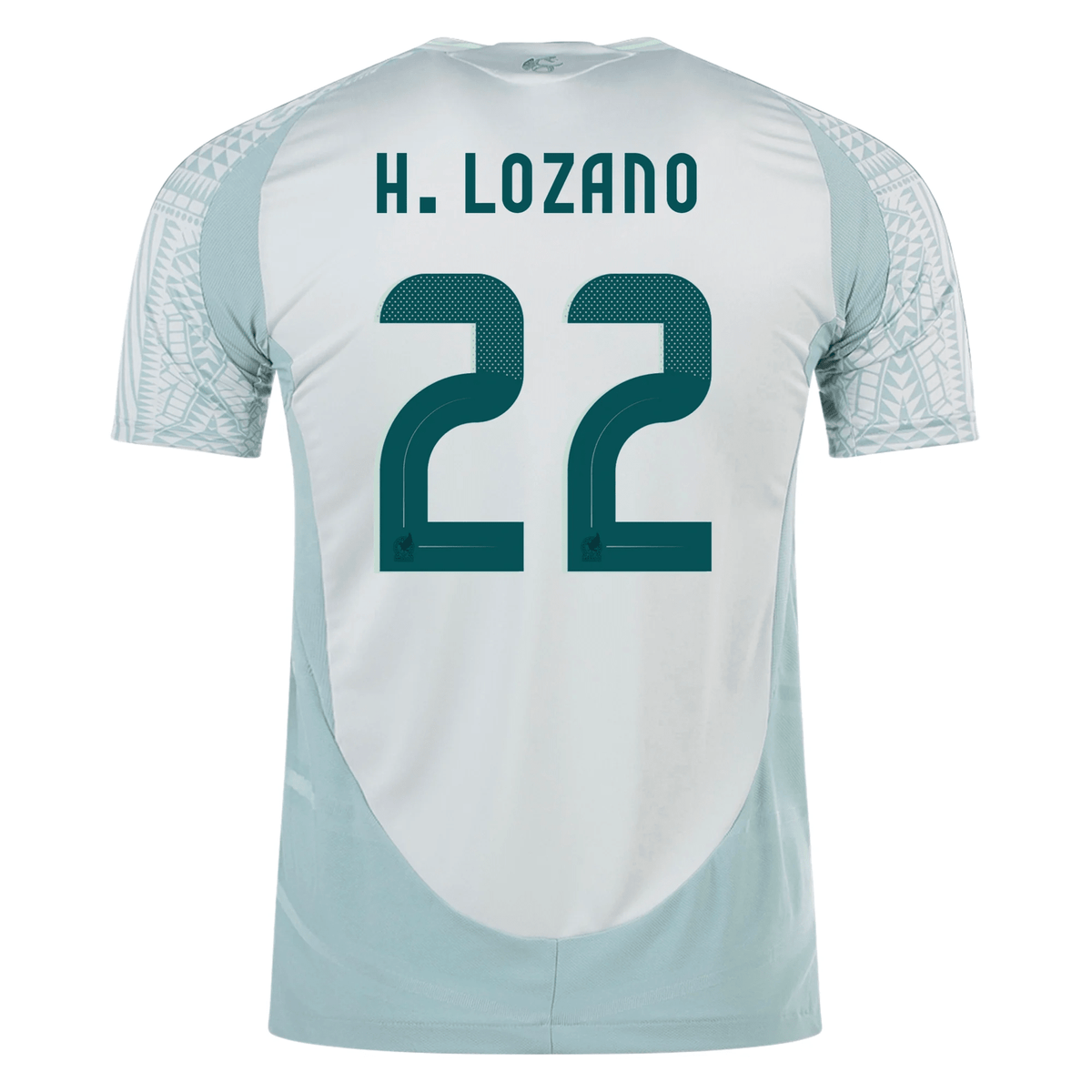 adidas Mens Mexico Authentic Hirving Lozano Away Jersey 24/25 (Linen Green) | SoccerWearhouse